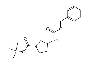 3-(((苄氧基)羰基)氨基)吡咯烷-1-羧酸叔丁酯结构式