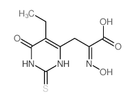 4-Pyrimidinepropanoicacid, 5-ethyl-1,2,3,6-tetrahydro-a-(hydroxyimino)-6-oxo-2-thioxo- Structure
