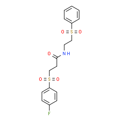 3-[(4-Fluorophenyl)sulfonyl]-N-[2-(phenylsulfonyl)ethyl]propanamide Structure