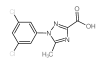1-(3,5-DICHLOROPHENYL)-5-METHYL-1H-1,2,4-TRIAZOLE-3-CARBOXYLIC ACID结构式