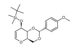 tert-butyl(((2R,4aR,8R,8aR)-2-(4-methoxyphenyl)-4,4a,8,8a-tetrahydropyrano[3,2-d][1,3]dioxin-8-yl)oxy)dimethylsilane Structure