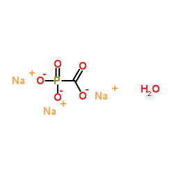 Phosphonoformic acid trisodium salt hexahydrate structure
