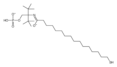 [2-tert-butyl-3,3-dimethyl-2-(16-sulfanylhexadecanoylamino)butyl] phosphate结构式