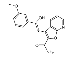 3-(3-甲氧基苯酰胺)呋喃并[2,3-b]吡啶-2-羧酰胺结构式