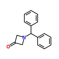 1-二苯甲基氮杂环丁烷-3-酮结构式