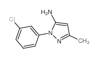 2-(3-chlorophenyl)-5-methylpyrazol-3-amine Structure