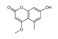 7-hydroxy-4-methoxy-5-methylchromen-2-one结构式