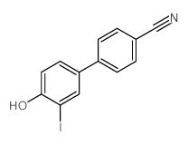 4'-羟基-3'-碘联苯-4-甲腈结构式