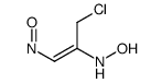 N-[(E)-3-chloro-1-nitrosoprop-1-en-2-yl]hydroxylamine Structure