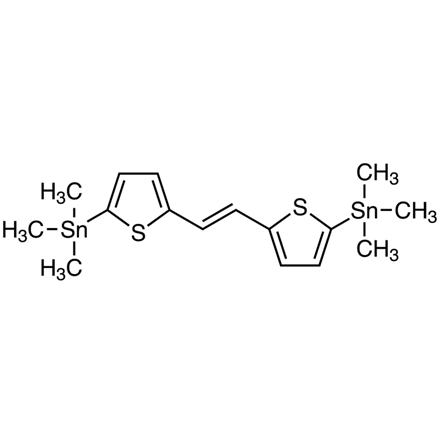 trans-1,2-Bis[5-(trimethylstannyl)thiophen-2-yl]ethene Structure