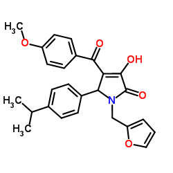 1-(2-Furylmethyl)-3-hydroxy-5-(4-isopropylphenyl)-4-(4-methoxybenzoyl)-1,5-dihydro-2H-pyrrol-2-one Structure