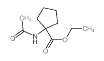 Cyclopentanecarboxylicacid, 1-(acetylamino)-, ethyl ester Structure
