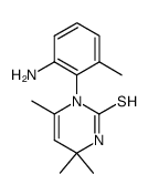1-(2-Amino-6-methylphenyl)-3,4-dihydro-4,4,6-trimethyl-2(1H)-pyrimidinethione structure