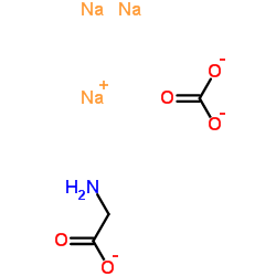 Sodium carbonate aminoacetate (3:1:1) structure