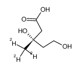 (S)-3,5-dihydroxy-3-(methyl-d3)pentanoic acid结构式