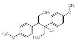 Benzeneethanol, a,b-diethyl-4-methoxy-a-(4-methoxyphenyl)-结构式