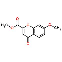 7-Methoxy-4-oxo-4H-chromene-2-carboxylic acid methyl ester结构式