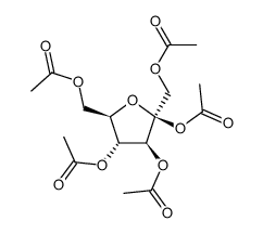 β-D-fructose pentaacetate Structure