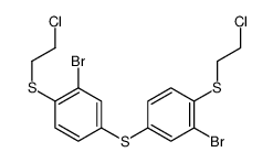 2-bromo-4-[3-bromo-4-(2-chloroethylsulfanyl)phenyl]sulfanyl-1-(2-chloroethylsulfanyl)benzene Structure