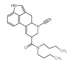 N,N-dibutyl-7-cyano-6,6a,8,9-tetrahydro-4H-indolo[4,3-fg]quinoline-9-carboxamide结构式