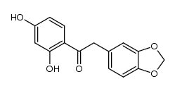 α-(1,3-benzodioxol-5-yl)-2,4-dihydroxyacetophenone结构式