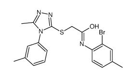 N-(2-bromo-4-methylphenyl)-2-[[5-methyl-4-(3-methylphenyl)-1,2,4-triazol-3-yl]sulfanyl]acetamide Structure
