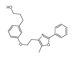 3-[3-[2-(5-methyl-2-phenyl-1,3-oxazol-4-yl)ethoxy]phenyl]propan-1-ol Structure