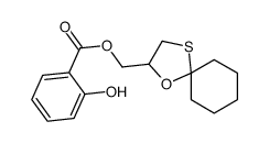 1-oxa-4-thiaspiro[4.5]decan-2-ylmethyl 2-hydroxybenzoate结构式
