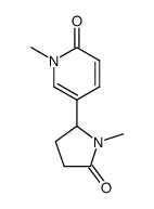 1-methyl-5-(1-methyl-5-oxo-pyrrolidin-2-yl)-1H-pyridin-2-one结构式