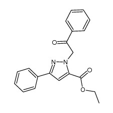 ethyl 1-(2-oxo-2-phenylethyl)-3-phenyl-1H-pyrazole-5-carboxylate Structure