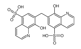 8-hydroxy-7-[(8-hydroxy-5-sulfoquinolin-7-yl)methyl]quinoline-5-sulfonic acid Structure