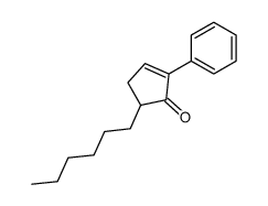 5-hexyl-2-phenylcyclopent-2-en-1-one Structure