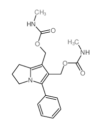 [2-(methylcarbamoyloxymethyl)-3-phenyl-6,7-dihydro-5H-pyrrolizin-1-yl]methyl N-methylcarbamate结构式