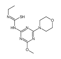 1-ethyl-3-(4-methoxy-6-morpholin-4-yl-1,3,5-triazin-2-yl)thiourea Structure