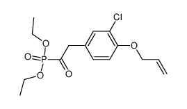 [2-(4-Allyloxy-3-chloro-phenyl)-acetyl]-phosphonic acid diethyl ester结构式