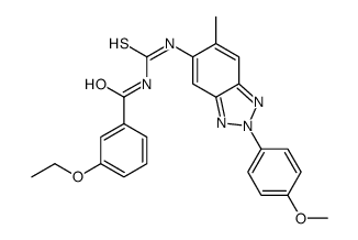 3-ethoxy-N-[[2-(4-methoxyphenyl)-6-methylbenzotriazol-5-yl]carbamothioyl]benzamide结构式