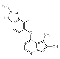 4-(4-氟-2-甲基-1H-吲哚-5-基氧基)-5-甲基吡咯并[1,2-f][1,2,4]噻嗪-6-醇结构式