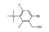 (6-bromo-2,4-difluoro-3-trimethylsilylphenyl)methanol Structure