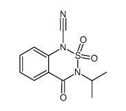 1-cyano-3-(1-methylethyl)-2,1,3-benzothiadiazin-4(3H)-one-2,2-dioxide结构式
