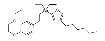 {2-[4-(2-ethoxyethoxy)phenyl]ethyl}diethyl-[4-(n-hexyl)thiophen-2-yl]germane Structure