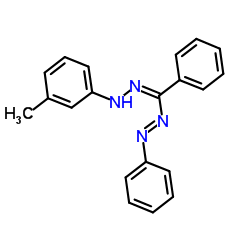 3,5-二苯基-1-(间甲苯基)甲臢结构式