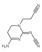 3-(4-amino-2-cyanoimino-5,6-dihydropyrimidin-1-yl)propanenitrile结构式
