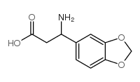 3-氨基-3-苯并[1,3]二氧杂环戊烯-5-基-丙酸结构式