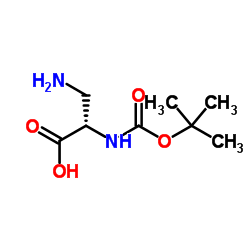 N(α)-Boc-L-2,3-二氨丙酸结构式