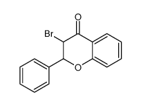 3-bromo-2-phenyl-2,3-dihydrochromen-4-one结构式