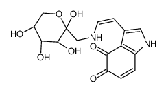 3-[(E)-2-[[(2R,3S,4R,5R)-2,3,4,5-tetrahydroxyoxan-2-yl]methylamino]ethenyl]-1H-indole-4,5-dione结构式