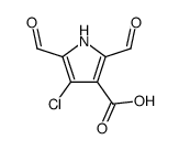 4-chloro-2,5-diformyl-pyrrole-3-carboxylic acid结构式