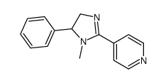 4-(1-methyl-5-phenyl-4,5-dihydroimidazol-2-yl)pyridine结构式