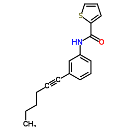 N-[3-(1-Hexyn-1-yl)phenyl]-2-thiophenecarboxamide Structure