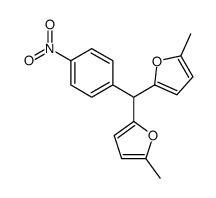2-methyl-5-[(5-methylfuran-2-yl)-(4-nitrophenyl)methyl]furan Structure